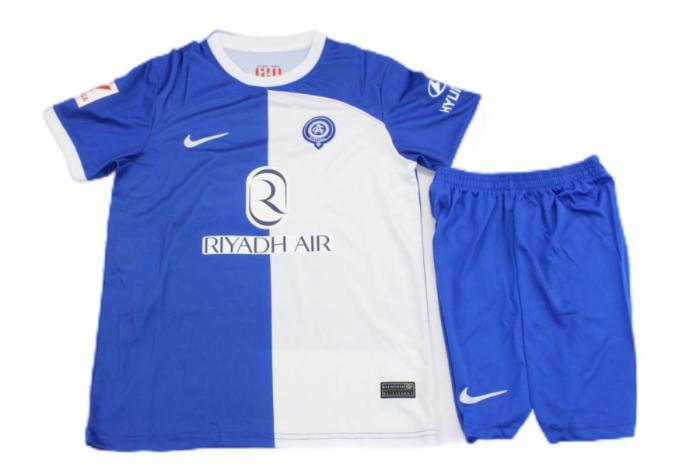 Kids-Atletico Madrid 23/24 Away Blue/White Soccer Jersey