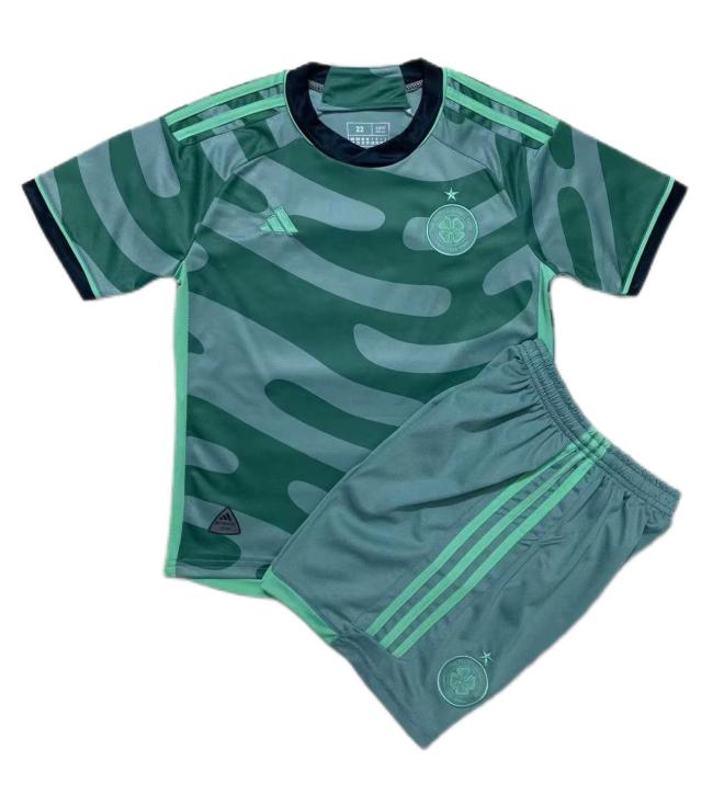 Kids-Celtic 23/24 Third Green Soccer Jersey