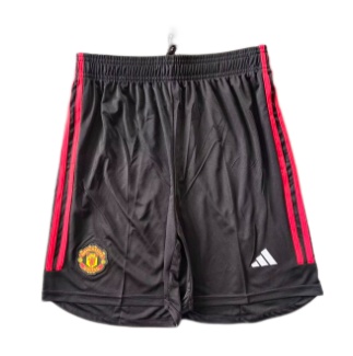 Manchester Utd 23/24 Home Black Soccer Shorts