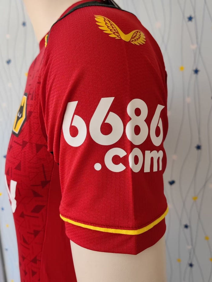 Wolves 23/24 Away Red Soccer Jersey(Player)