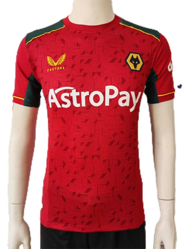Wolves 23/24 Away Red Soccer Jersey(Player)