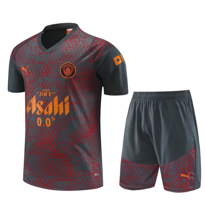 Manchester City 23/24 Grey/Orange Training Kit Jersey