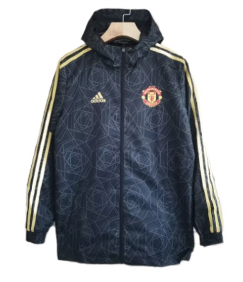 Manchester Utd 23/24 Wind Coat - Black/Golden