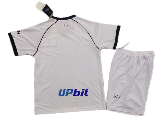 Kids-Napoli 23/24 Away White Soccer Jersey