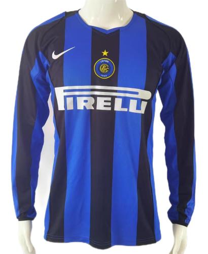 Inter milan 04/05 Home Long Soccer Jersey