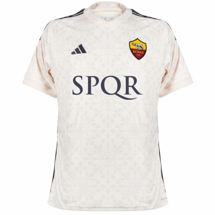 Roma 23/24 Away Light Beidge Sponsor Soccer Jersey