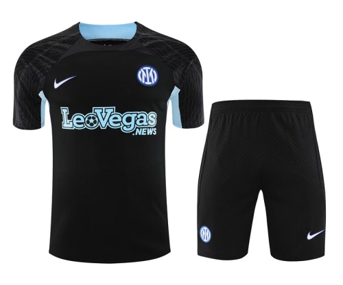 Inter Milan 23/24 Black/Sky Blue Training Kit Jersey