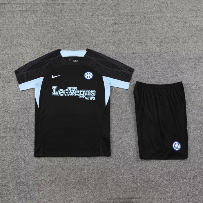 Inter Milan 23/24 Black/Sky Blue Training Kit Jersey