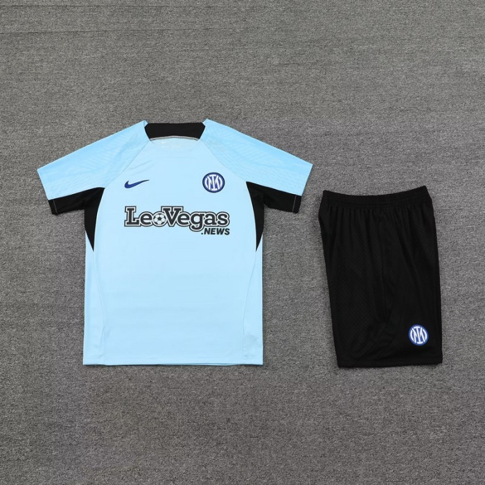 Inter Milan 23/24 Sky Blue/Black Training Kit Jersey