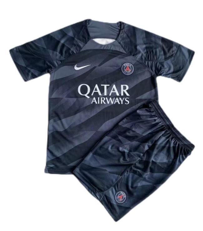 Kids-Paris St Germain 23/24 GK Black Soccer Jersey
