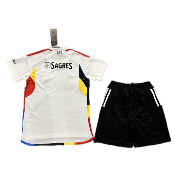 Kids-Benfica 23/24 Third White Soccer Jersey