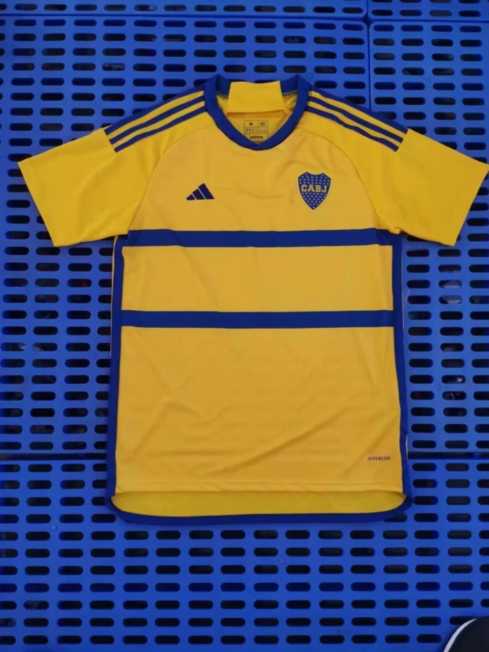 Boca Juniors 23/24 Away Yellow Soccer Jersey