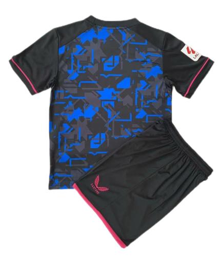 Kids-Sevilla 23/24 Third Dark Blue Soccer Jersey