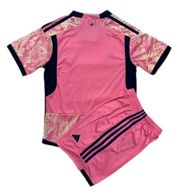 Kids-Leeds United 23/24 Third Pink Soccer Jersey
