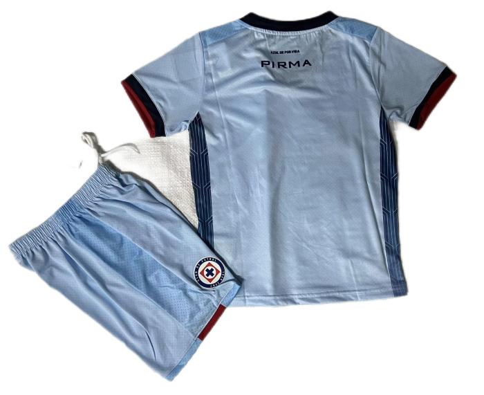Kids-Cruz Azul 23/24 Away Light Blue Soccer Jersey