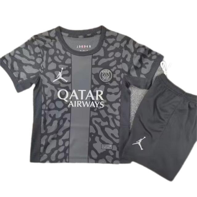 Kids-Paris St Germain 23/24 Third Black Soccer Jersey