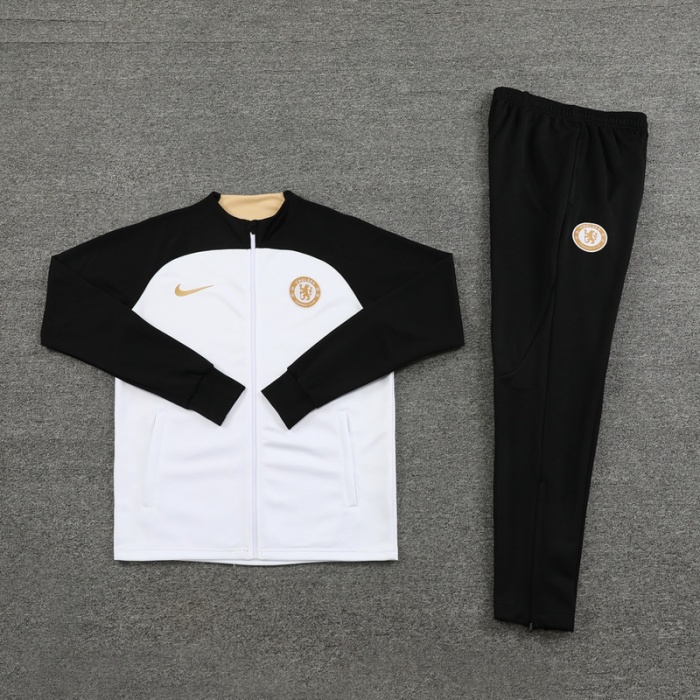 Chelsea 23/24 Tracksuit - Black/White/Golden