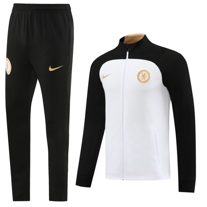 Chelsea 23/24 Tracksuit - Black/White/Golden