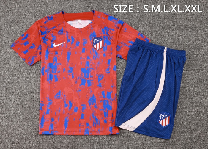 Atletico Madrid 23/24 Red/Blue Training Kit Jerseys