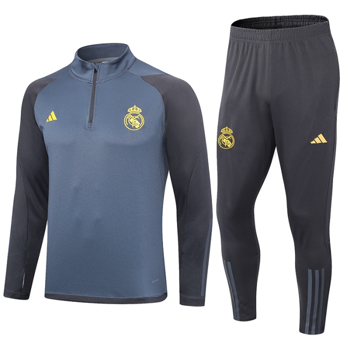 Real Madrid 23/24 Tracksuit - Grey