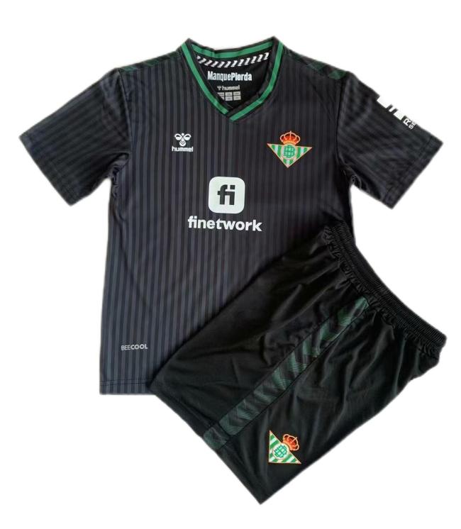 Kids-Real Betis 23/24 Third Black Soccer Jersey