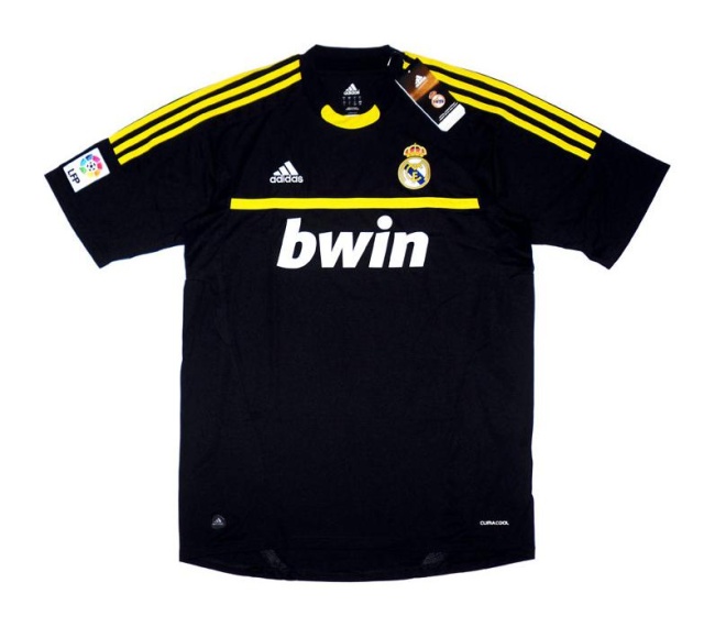 Real Madrid 11/12 GK Black Soccer Jersey