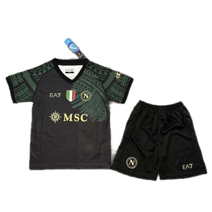 Kids-Napoli 23/24 Third Black Soccer Jersey