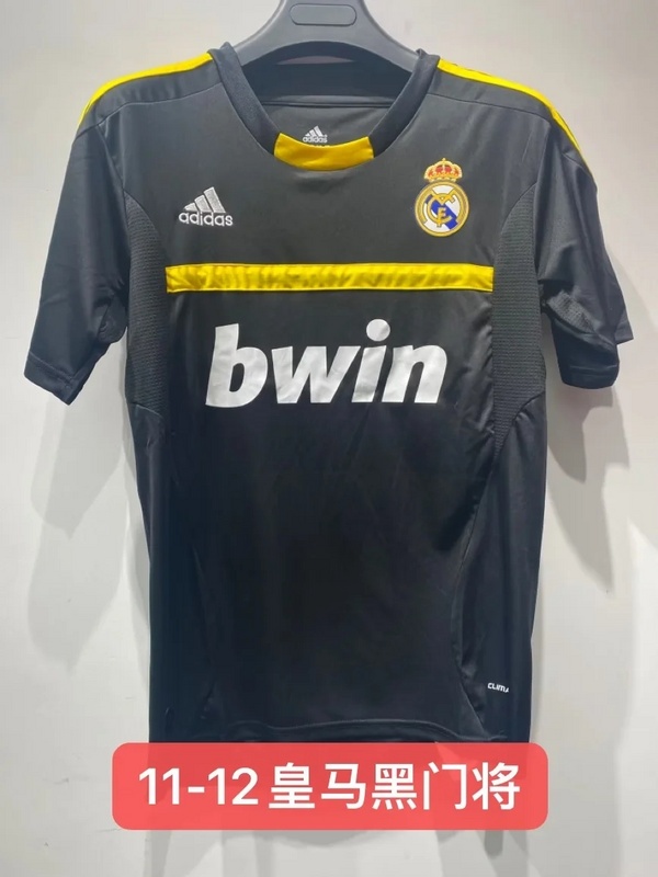 Real Madrid 11/12 GK Black Soccer Jersey