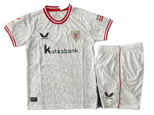 Kids-Athletic Bilbao 23/24 Third White Soccer Jersey