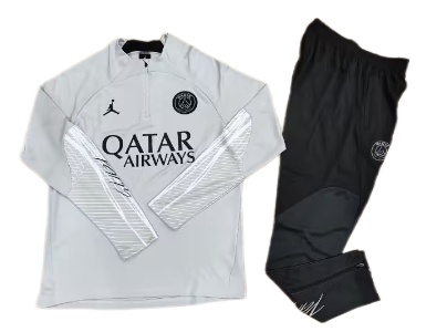 Paris St Germain 23/24 Tracksuit - Light Grey