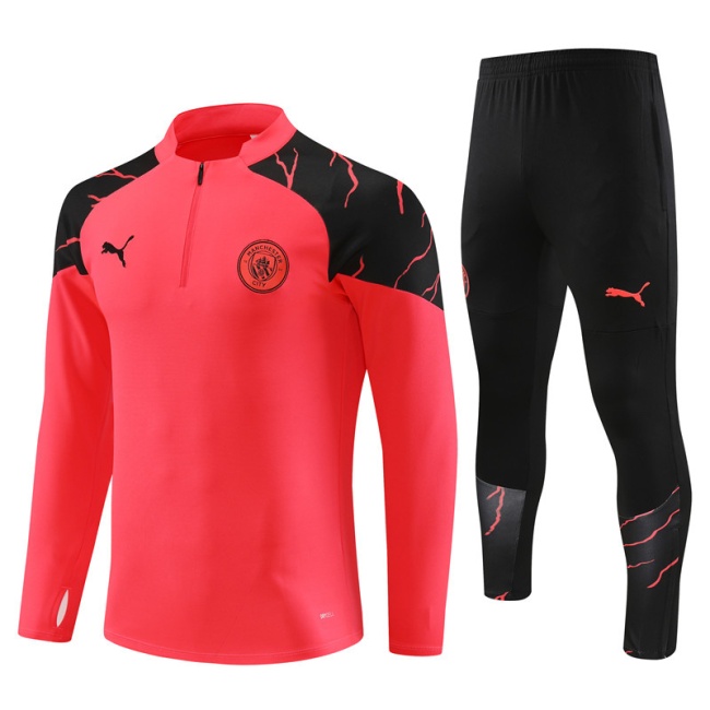 Manchester City 23/24 Tracksuit - Red/Black