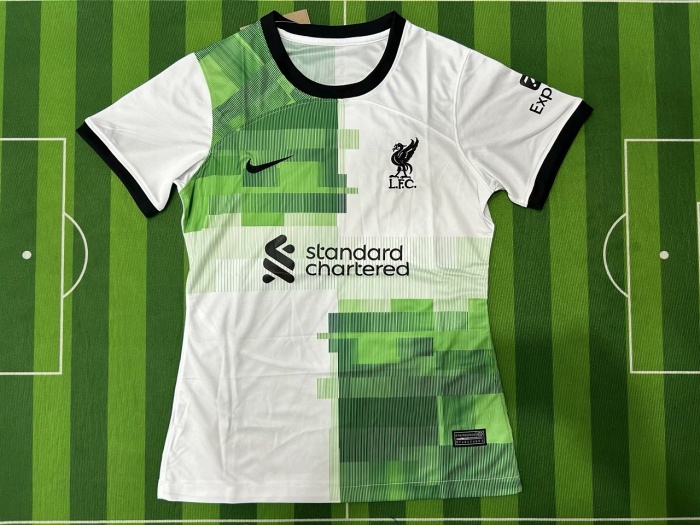 Liverpool Woman 23/24 Away White/Green Jersey