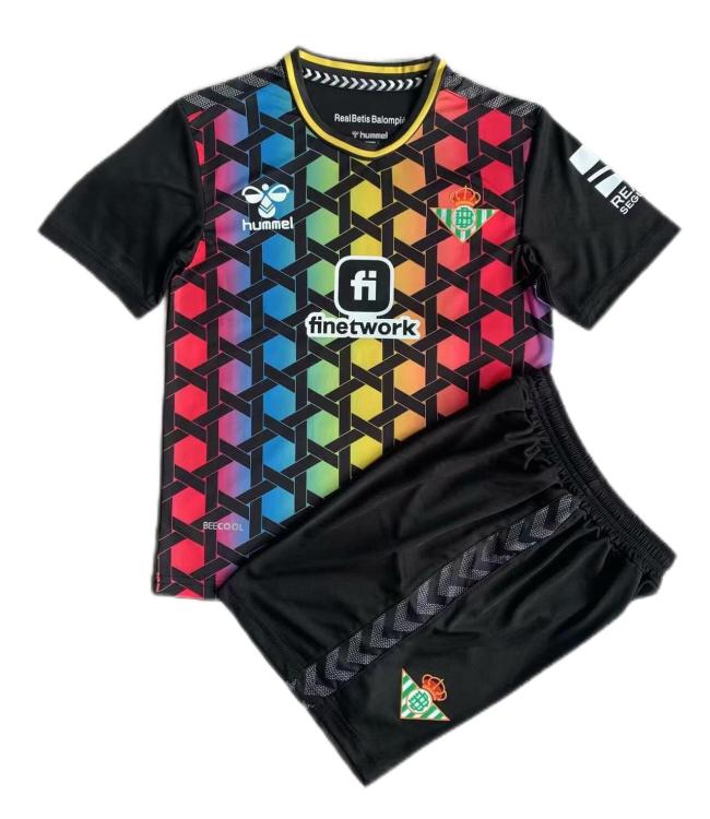 Kids-Real Betis 23/24 GK Black Soccer Jersey