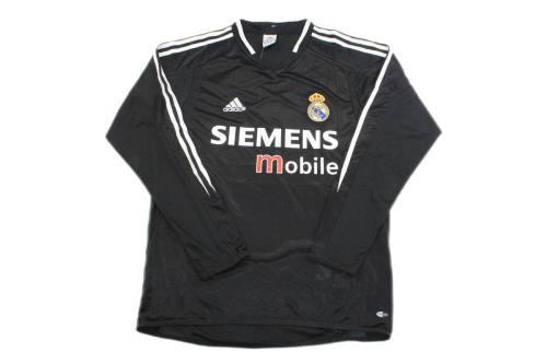 Real Madrid 04/05 Away Black Long Soccer Jersey