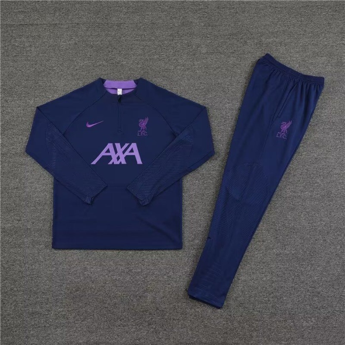 Liverpool 23/24 Tracksuit - Navy Blue/Purple