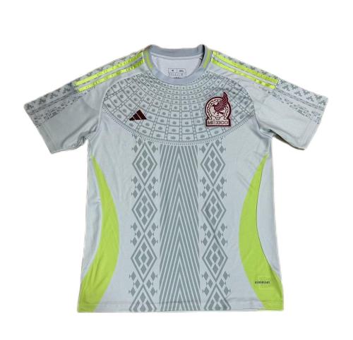Mexico 2024 Away Light Grey Soccer Jersey