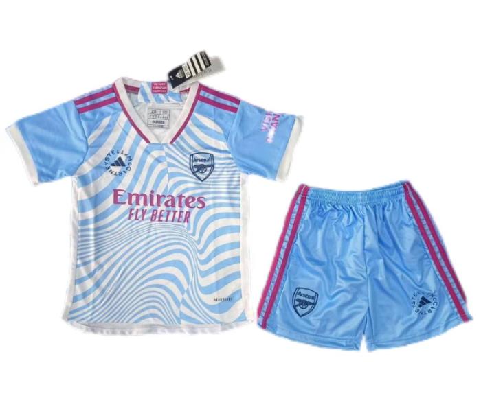 Kids-Arsenal 23/24 Female Away White/Blue Soccer Jersey