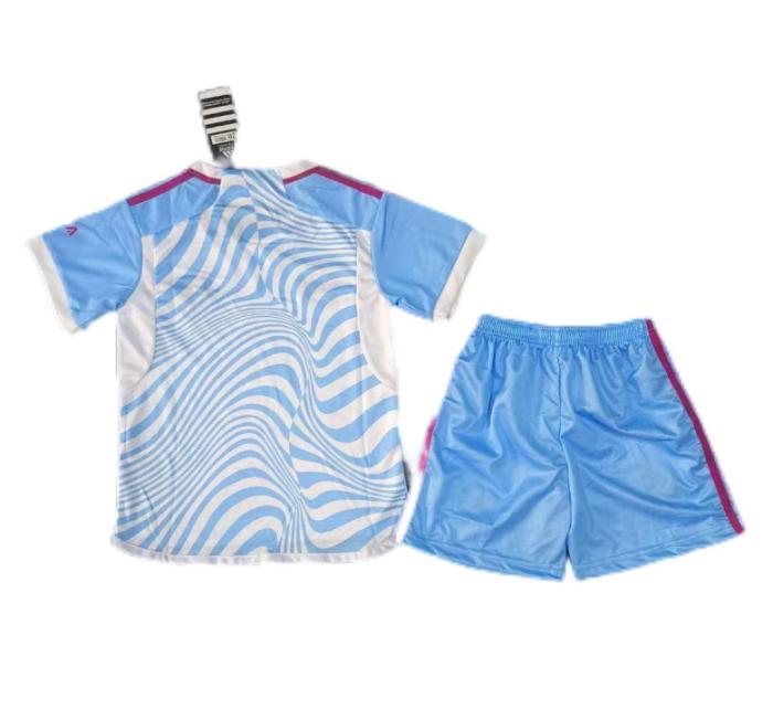 Kids-Arsenal 23/24 Female Away White/Blue Soccer Jersey