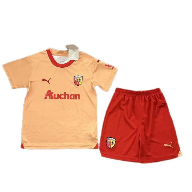 Kids-RC Lens 23/24 Home UCL Soccer Jersey