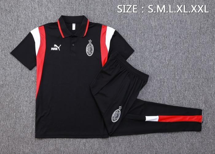 AC Milan 23/24 Black/Red/White Training Kit Jerseys