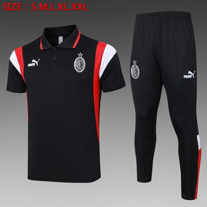 AC Milan 23/24 Black/Red/White Training Kit Jerseys