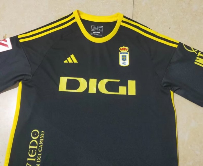 Real Oviedo 23/24 Third Black Soccer Jersey