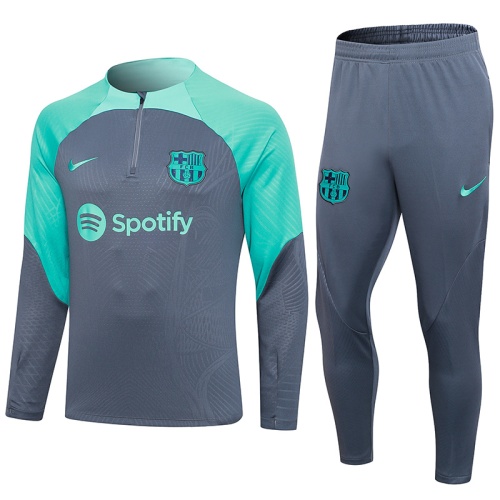 Barcelona 23/24 Tracksuit - Grey/Green