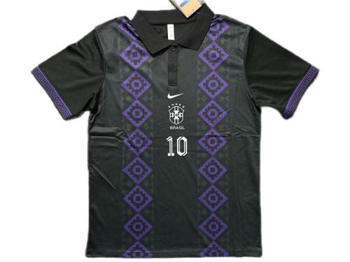 Brazil 23/24 Black/Purple Polo Shirts
