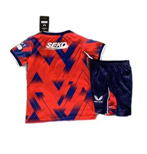 Kids-Rangers 23/24 Fourth Red/Blue Soccer Jersey