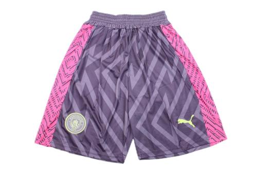 Manchester City 23/24 GK Purple Soccer Shorts