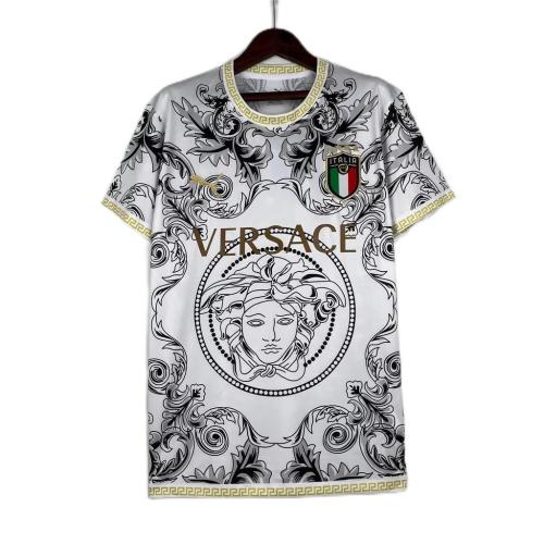 Italy 23/24 Special Versace White Soccer Jersey