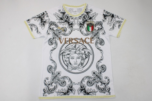 Italy 23/24 Special Versace White Soccer Jersey