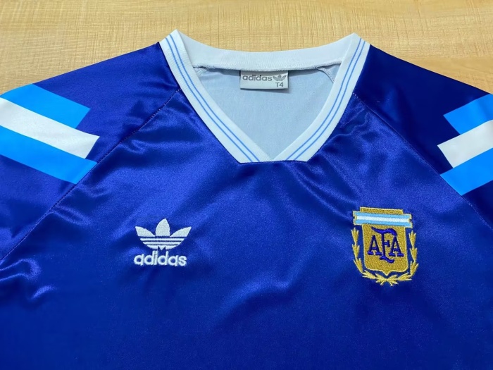 Argentina 1993 Away Blue Soccer Jersey