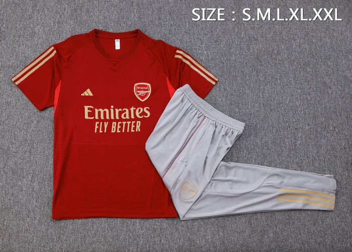 Arsenal 23/24 Dark Red/Golden Training Kit Jerseys